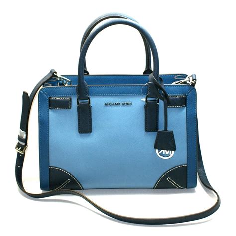 michael kors dillon satchel handbag eleblue black